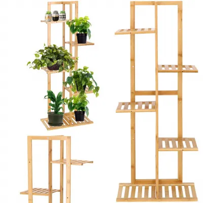 Drevený stojan na kvety SPRINGOS PLANT 6