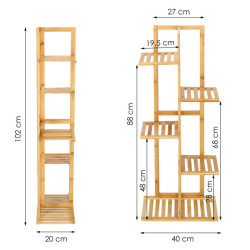 Drevený stojan na kvety SPRINGOS PLANT 6