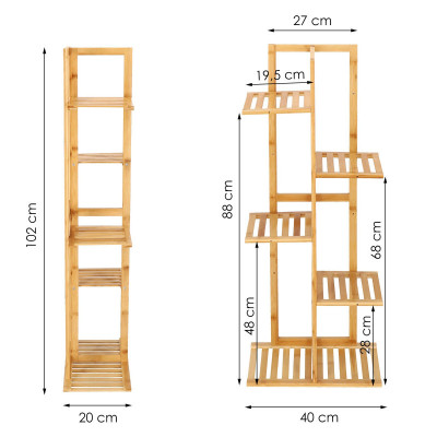 Drevený stojan na kvety SPRINGOS PLANT 6