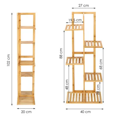 Drevený stojan na kvety SPRINGOS PLANT 6