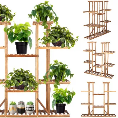 Drevený stojan na kvety SPRINGOS PLANT 12