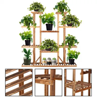 Drevený stojan na kvety SPRINGOS PLANT 12