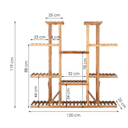 Drevený stojan na kvety SPRINGOS PLANT 12