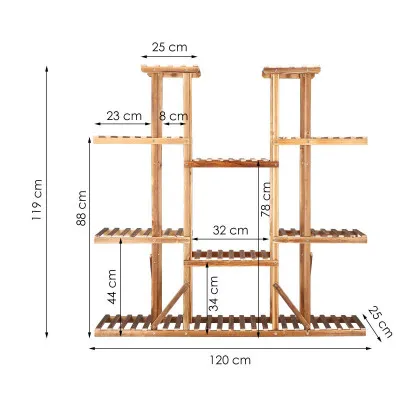 Drevený stojan na kvety SPRINGOS PLANT 12