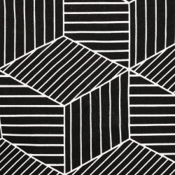 Úložný kôš 35l, čierno-biele tvary SPRINGOS HA0105