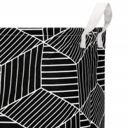 Úložný kôš 35l, čierno-biele tvary SPRINGOS HA0105