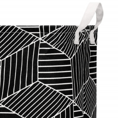 Úložný kôš 35l, čierno-biele tvary SPRINGOS HA0105