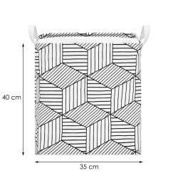 Úložný box 35l, bielo-čierne tvary SPRINGOS HA0106