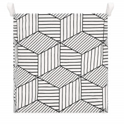 Úložný box 35l, bielo-čierne tvary SPRINGOS HA0106