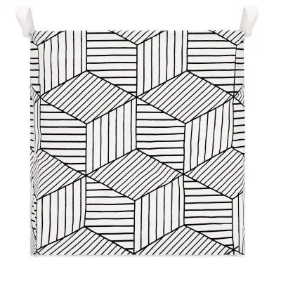 Úložný box 35l, bielo-čierne tvary SPRINGOS HA0106