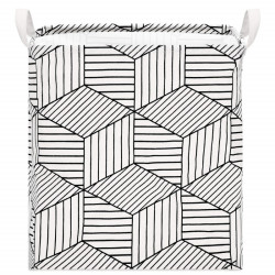 Úložný box 35l, bielo-čierne tvary SPRINGOS HA0106