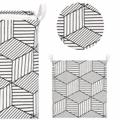 Úložný box 35l, bielo-čierne tvary SPRINGOS HA0106