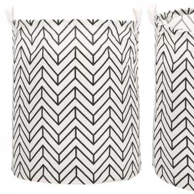 Úložný kôš 55L, čierne pruhy SPRINGOS HA0121