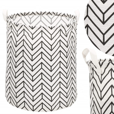 Úložný kôš 55L, čierne pruhy SPRINGOS HA0121