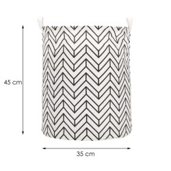 Úložný kôš 55L, čierne pruhy SPRINGOS HA0121