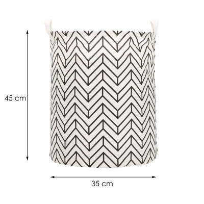 Úložný kôš 55L, čierne pruhy SPRINGOS HA0121