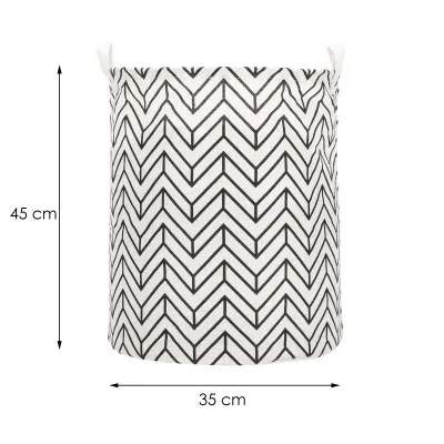 Úložný kôš 55L, čierne pruhy SPRINGOS HA0121