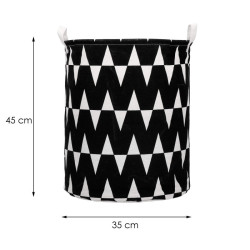 Úložný kôš 55L, čierne pruhy SPRINGOS HA0122