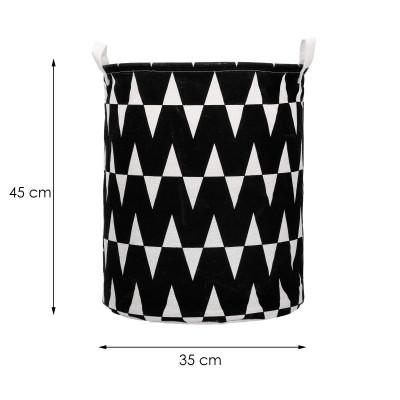 Úložný kôš 55L, čierne pruhy SPRINGOS HA0122