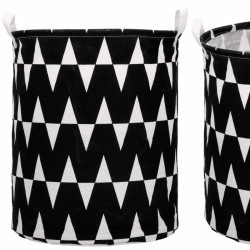 Úložný kôš 55L, čierne pruhy SPRINGOS HA0122