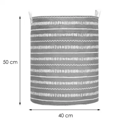 Úložný kôš 80L, šedý so vzorom SPRINGOS HA0126