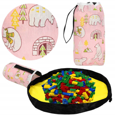 Úložný vak 24l, ružový s medveďmi SPRINGOS HA0131