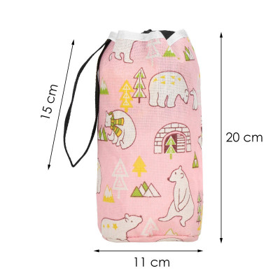 Úložný vak 24l, ružový s medveďmi SPRINGOS HA0131