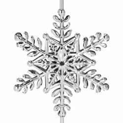 Vianočný svietnik s vločkou strieborný