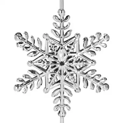 Vianočný svietnik s vločkou strieborný