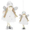 Vianočná ozdoba - Anjelik v klobúku 14 cm