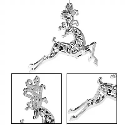 Vianočné ozdoby - Strieborný sob, súprava 2ks