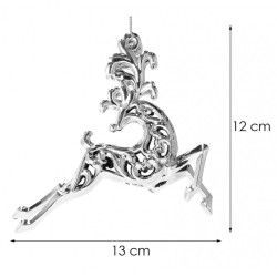 Vianočné ozdoby - Strieborný sob, súprava 2ks