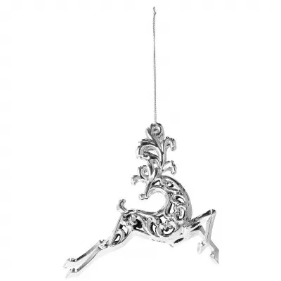 Vianočné ozdoby - Strieborný sob, súprava 2ks