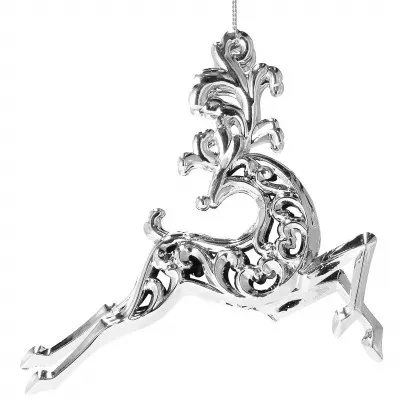 Vianočné ozdoby - Strieborný sob, súprava 2ks