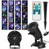 Laserový projektor 20 motívov, ovládač, časovač, IP44