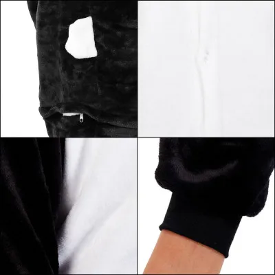 Pyžamo Kigurumi Panda čierno-biele, veľ. 125-140 cm SPRINGOS