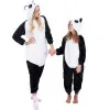Pyžamo Kigurumi Panda čierno-biele, veľ. 125-140 cm SPRINGOS