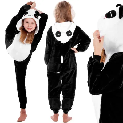 Pyžamo Kigurumi Panda čierno-biele, veľ. 125-140 cm SPRINGOS