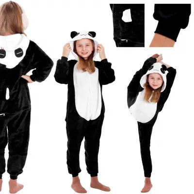 Pyžamo Kigurumi Panda čierno-biele, veľ. 125-140 cm SPRINGOS