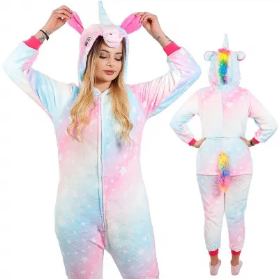 Pyžamo Kigurumi Jednorožec farebné, veľ. S PRINGOS