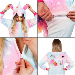 Pyžamo Kigurumi Jednorožec farebné, veľ. S PRINGOS