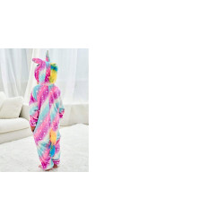 Pyžamo Kigurumi Jednorožec ružovo-biele, veľ. 130-140 cm SPRINGOS