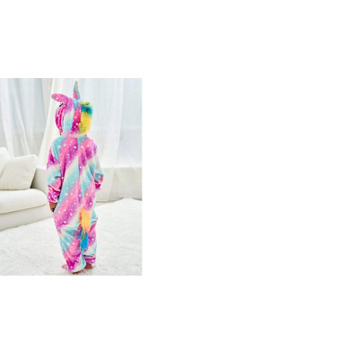 Pyžamo Kigurumi Jednorožec ružovo-biele, veľ. 130-140 cm SPRINGOS