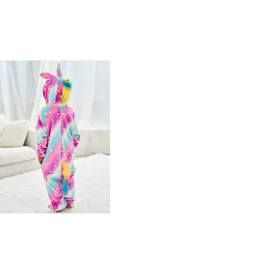 Pyžamo Kigurumi Jednorožec ružovo-biele, veľ. 130-140 cm SPRINGOS
