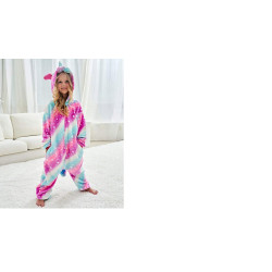 Pyžamo Kigurumi Jednorožec ružovo-biele, veľ. 130-140 cm SPRINGOS