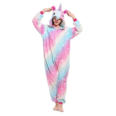 Pyžamo Kigurumi Jednorožec farebné, veľ. M PRINGOS