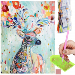 Diamantové maľovanie 40x30 cm, Jeleň Springos DIY