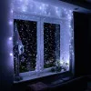 LED Nano svetelný záves - 3x3m, 300LED, 8 funkcií, ovládač, USB, IP44, studená biela