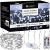 LED Nano svetelný záves - 3x3m, 300LED, 8 funkcií, ovládač, USB, IP44, studená biela