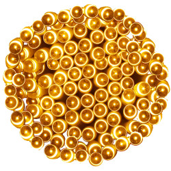 LED svetelná reťaz - 10m, 100LED, 8 funkcií, 3xAA, IP44, teplá biela